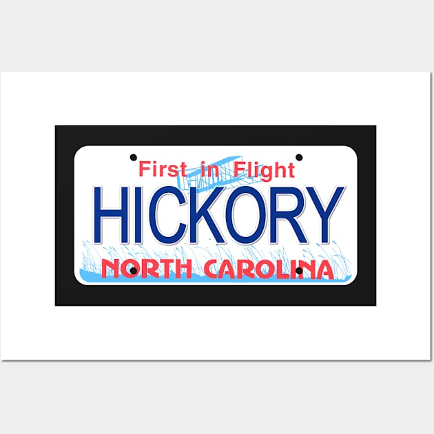 Hickory North Carolina License Plate Wall Art by Mel's Designs